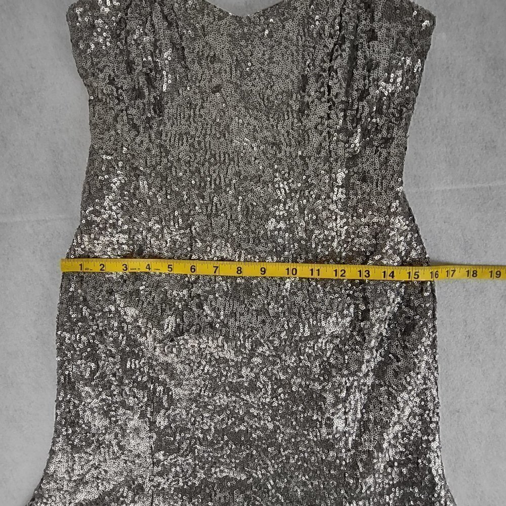 Banana Republic L’wren Scot Silver Sequin Wiggle Cocktail Dress Size 6P (NWT) - Picture 10 of 15